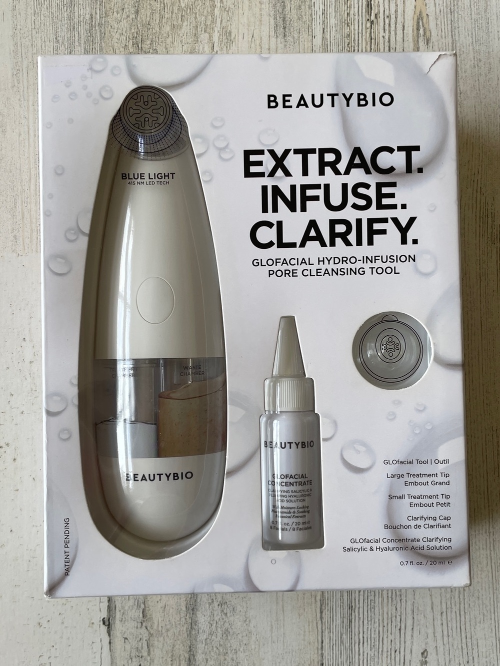 GloFacial Hydro-Infusion Pore Cleansing Tool Beautybio NEW